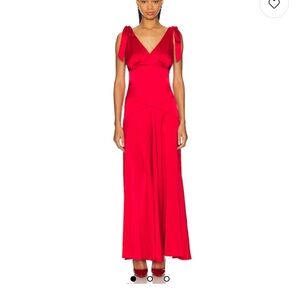 Revolve Line & Dot Harles Elegant Red Maxi Dress NWT XS